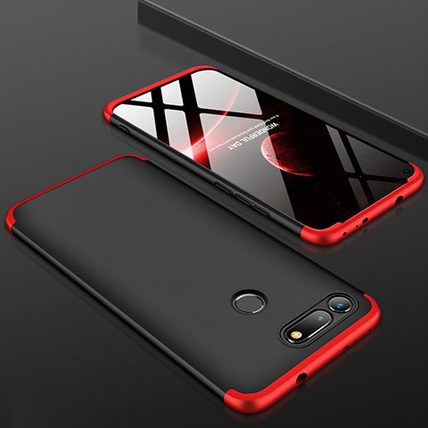 Custodia Plastica Rigida Cover Opaca Fronte e Retro 360 Gradi per Huawei Honor View 20 Rosso e Nero