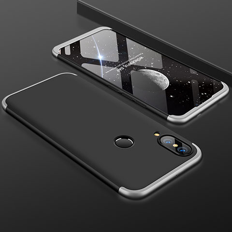 Custodia Plastica Rigida Cover Opaca Fronte e Retro 360 Gradi per Huawei Nova 3e Argento
