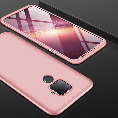 Custodia Plastica Rigida Cover Opaca Fronte e Retro 360 Gradi per Huawei Nova 5i Pro Oro Rosa