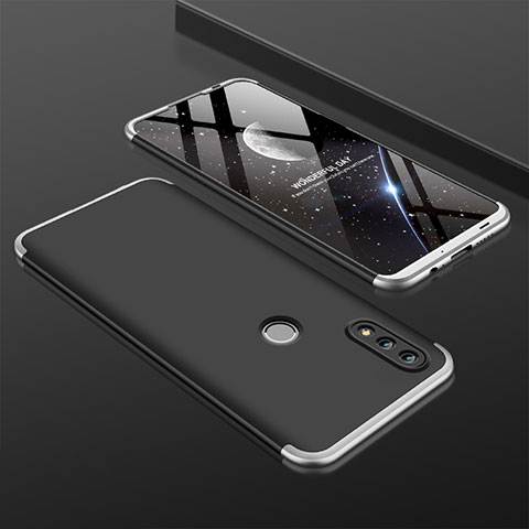 Custodia Plastica Rigida Cover Opaca Fronte e Retro 360 Gradi per Huawei P Smart (2019) Argento