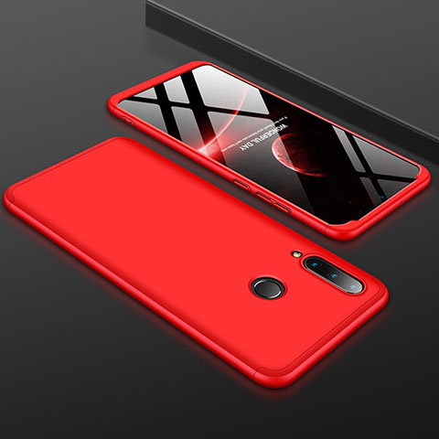 Custodia Plastica Rigida Cover Opaca Fronte e Retro 360 Gradi per Huawei P30 Lite New Edition Rosso
