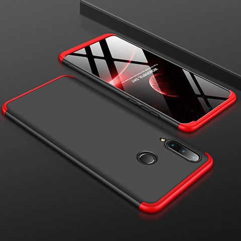 Custodia Plastica Rigida Cover Opaca Fronte e Retro 360 Gradi per Huawei P30 Lite XL Rosso e Nero