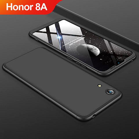 Custodia Plastica Rigida Cover Opaca Fronte e Retro 360 Gradi per Huawei Y6 Prime (2019) Nero