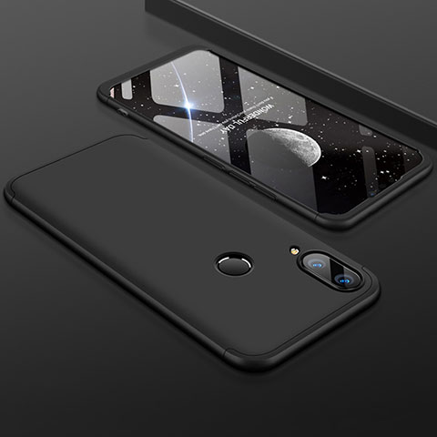 Custodia Plastica Rigida Cover Opaca Fronte e Retro 360 Gradi per Huawei Y9 (2019) Nero