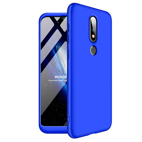 Custodia Plastica Rigida Cover Opaca Fronte e Retro 360 Gradi per Nokia 6.1 Plus Blu