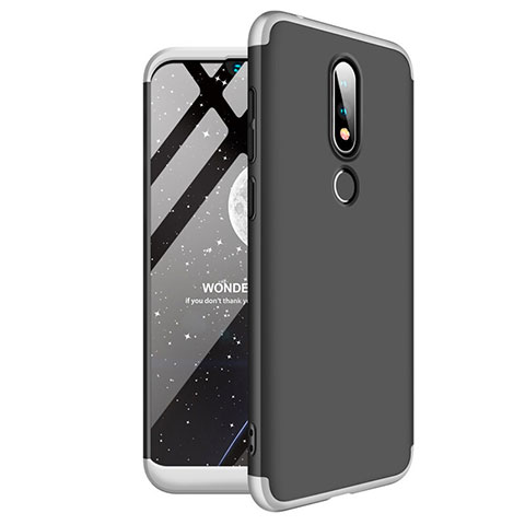 Custodia Plastica Rigida Cover Opaca Fronte e Retro 360 Gradi per Nokia X6 Argento