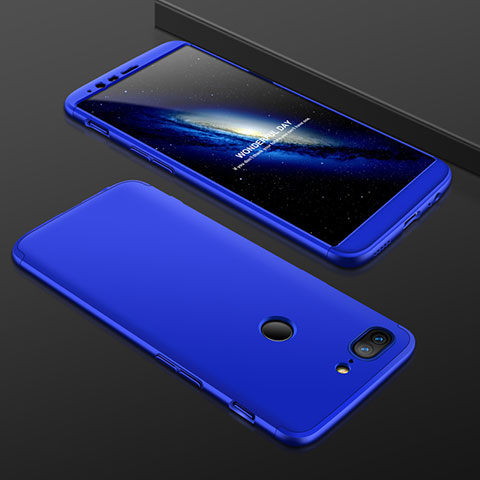 Custodia Plastica Rigida Cover Opaca Fronte e Retro 360 Gradi per OnePlus 5T A5010 Blu