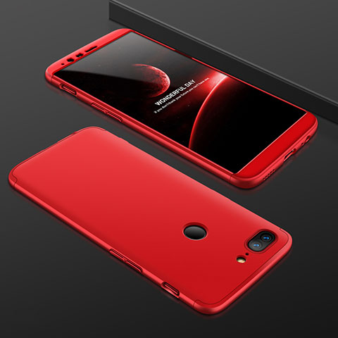 Custodia Plastica Rigida Cover Opaca Fronte e Retro 360 Gradi per OnePlus 5T A5010 Rosso