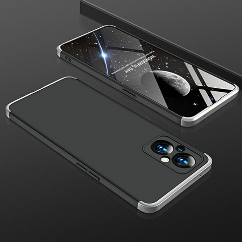 Custodia Plastica Rigida Cover Opaca Fronte e Retro 360 Gradi per OnePlus Nord N20 5G Argento