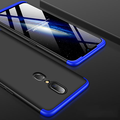 Custodia Plastica Rigida Cover Opaca Fronte e Retro 360 Gradi per Oppo A9X Blu e Nero