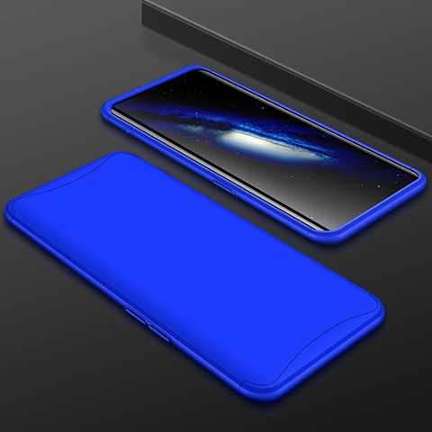 Custodia Plastica Rigida Cover Opaca Fronte e Retro 360 Gradi per Oppo Find X Super Flash Edition Blu