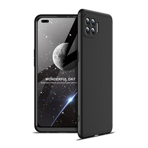 Custodia Plastica Rigida Cover Opaca Fronte e Retro 360 Gradi per Oppo Reno4 Lite Nero