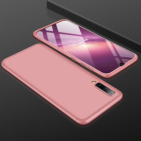 Custodia Plastica Rigida Cover Opaca Fronte e Retro 360 Gradi per Samsung Galaxy A30S Oro Rosa