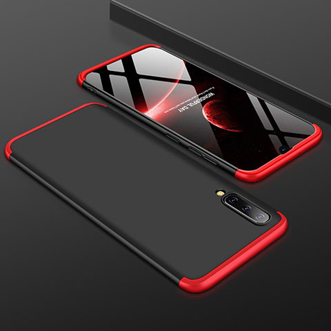 Custodia Plastica Rigida Cover Opaca Fronte e Retro 360 Gradi per Samsung Galaxy A30S Rosso e Nero