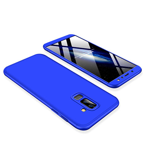 Custodia Plastica Rigida Cover Opaca Fronte e Retro 360 Gradi per Samsung Galaxy A6 Plus (2018) Blu