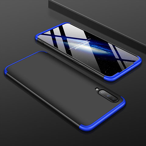 Custodia Plastica Rigida Cover Opaca Fronte e Retro 360 Gradi per Samsung Galaxy A70S Blu e Nero