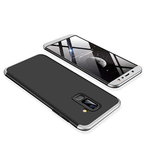Custodia Plastica Rigida Cover Opaca Fronte e Retro 360 Gradi per Samsung Galaxy A9 Star Lite Argento