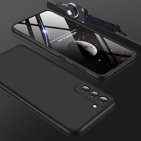Custodia Plastica Rigida Cover Opaca Fronte e Retro 360 Gradi per Samsung Galaxy S21 FE 5G Nero
