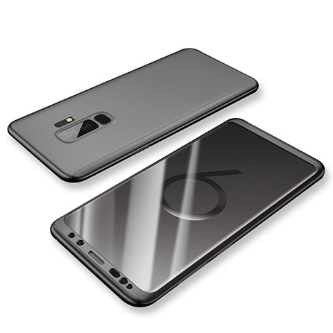 Custodia Plastica Rigida Cover Opaca Fronte e Retro 360 Gradi per Samsung Galaxy S9 Plus Nero