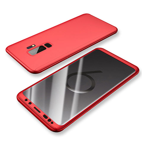 Custodia Plastica Rigida Cover Opaca Fronte e Retro 360 Gradi per Samsung Galaxy S9 Plus Rosso