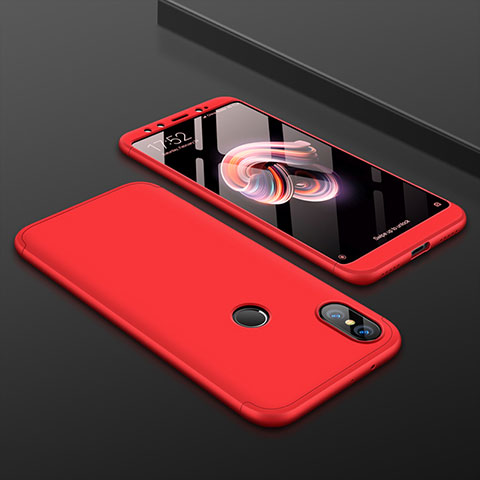 Custodia Plastica Rigida Cover Opaca Fronte e Retro 360 Gradi per Xiaomi Mi 6X Rosso