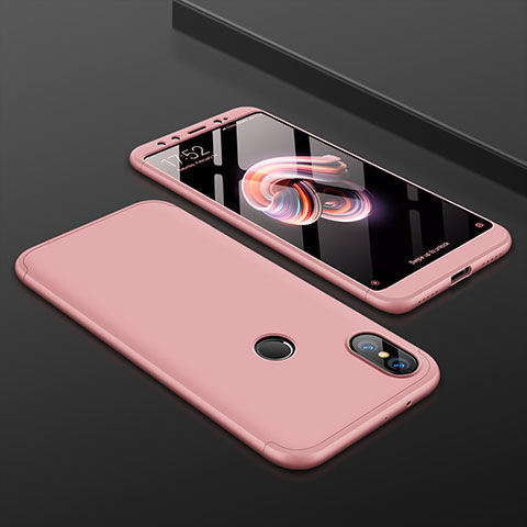 Custodia Plastica Rigida Cover Opaca Fronte e Retro 360 Gradi per Xiaomi Mi A2 Oro Rosa