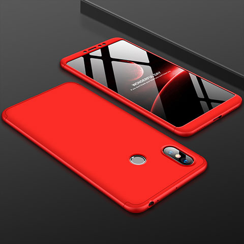 Custodia Plastica Rigida Cover Opaca Fronte e Retro 360 Gradi per Xiaomi Mi Max 3 Rosso