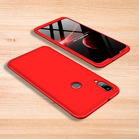 Custodia Plastica Rigida Cover Opaca Fronte e Retro 360 Gradi per Xiaomi Mi Play 4G Rosso
