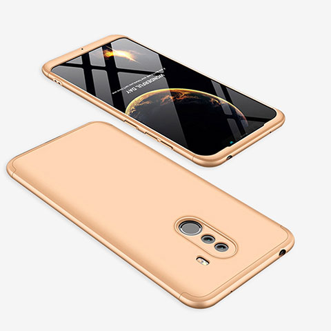 Custodia Plastica Rigida Cover Opaca Fronte e Retro 360 Gradi per Xiaomi Pocophone F1 Oro
