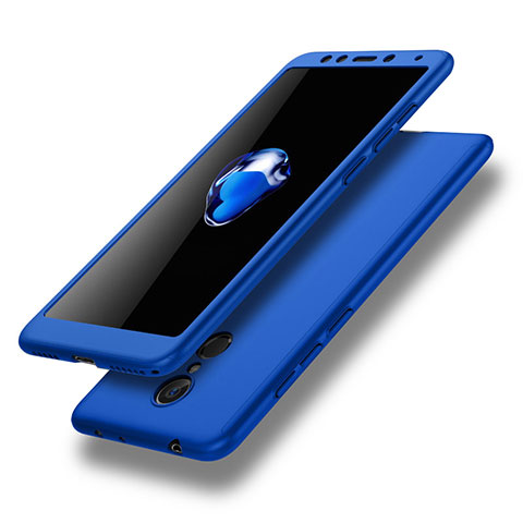 Custodia Plastica Rigida Cover Opaca Fronte e Retro 360 Gradi per Xiaomi Redmi 5 Blu