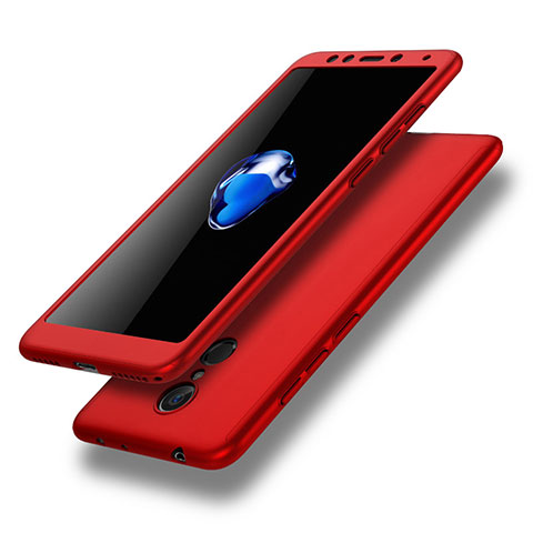 Custodia Plastica Rigida Cover Opaca Fronte e Retro 360 Gradi per Xiaomi Redmi 5 Rosso