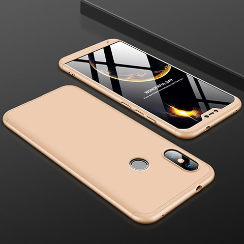 Custodia Plastica Rigida Cover Opaca Fronte e Retro 360 Gradi per Xiaomi Redmi 6 Pro Oro