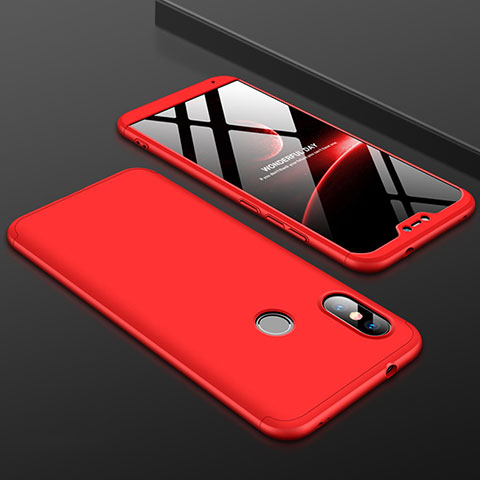 Custodia Plastica Rigida Cover Opaca Fronte e Retro 360 Gradi per Xiaomi Redmi 6 Pro Rosso