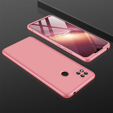 Custodia Plastica Rigida Cover Opaca Fronte e Retro 360 Gradi per Xiaomi Redmi 9C NFC Oro Rosa