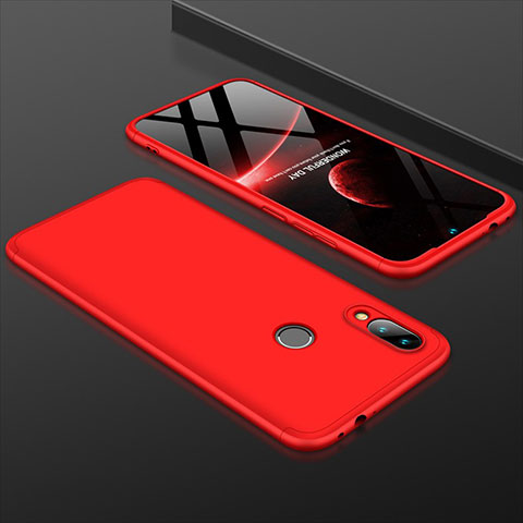 Custodia Plastica Rigida Cover Opaca Fronte e Retro 360 Gradi per Xiaomi Redmi Note 7 Pro Rosso