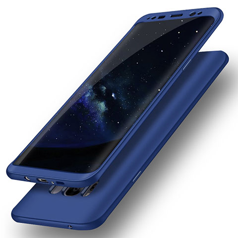 Custodia Plastica Rigida Cover Opaca Fronte e Retro 360 Gradi Q02 per Samsung Galaxy S8 Blu