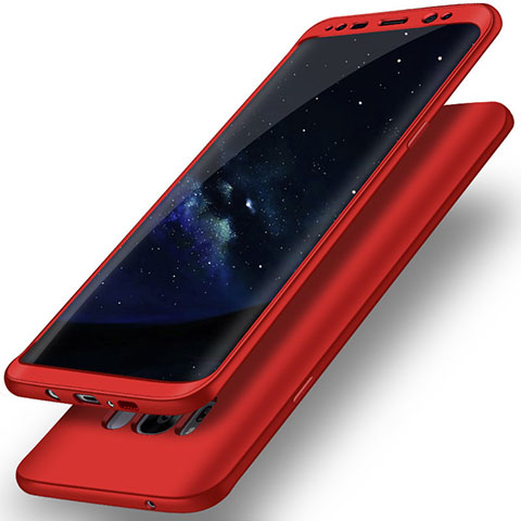 Custodia Plastica Rigida Cover Opaca Fronte e Retro 360 Gradi Q02 per Samsung Galaxy S8 Plus Rosso