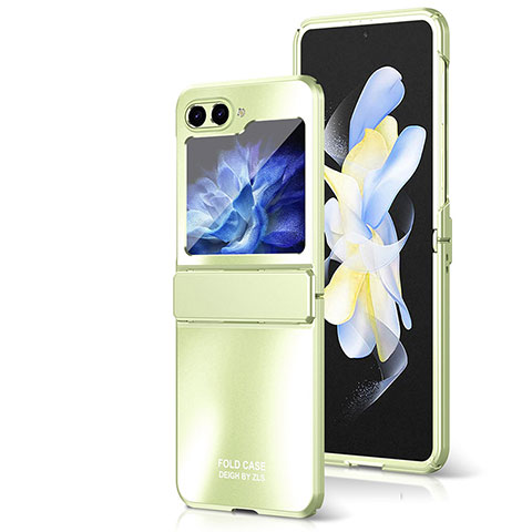 Custodia Plastica Rigida Cover Opaca Fronte e Retro 360 Gradi ZL8 per Samsung Galaxy Z Flip5 5G Verde