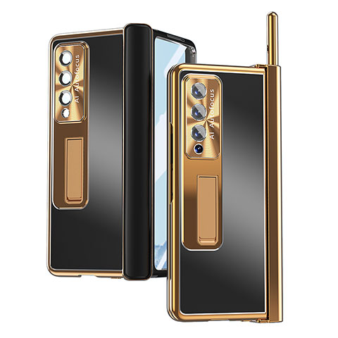 Custodia Plastica Rigida Cover Opaca H05 per Samsung Galaxy Z Fold4 5G Oro e Nero