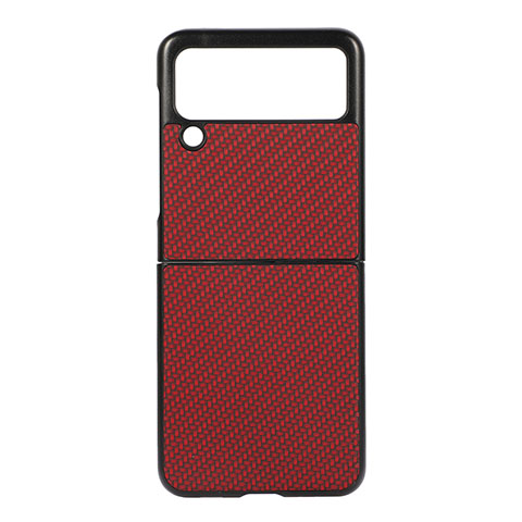 Custodia Plastica Rigida Cover Opaca H08 per Samsung Galaxy Z Flip3 5G Rosso