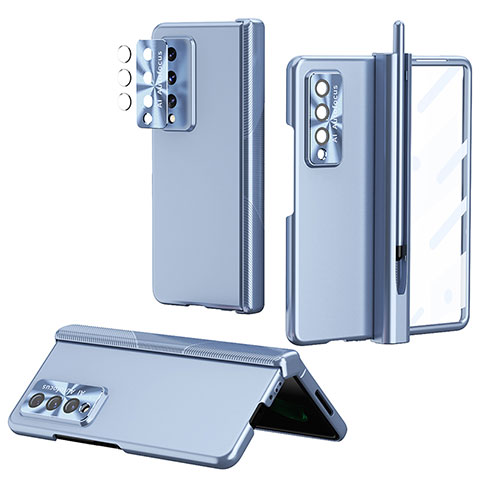 Custodia Plastica Rigida Cover Opaca H08 per Samsung Galaxy Z Fold3 5G Blu