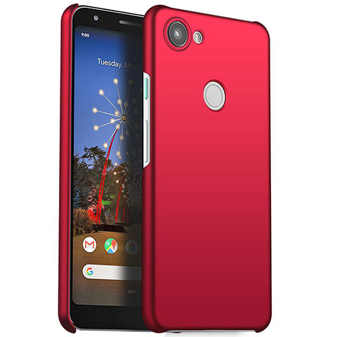 Custodia Plastica Rigida Cover Opaca M01 per Google Pixel 3a Rosso