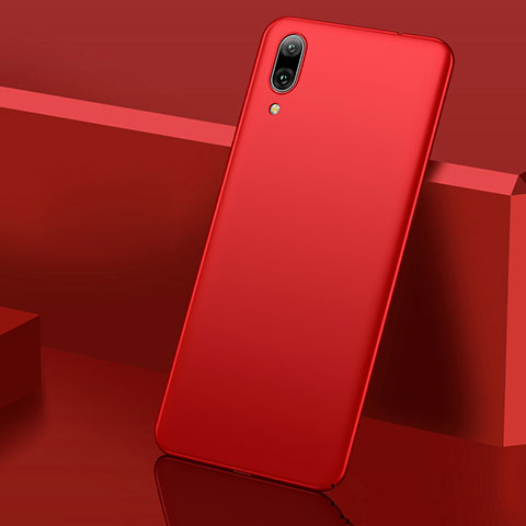 Custodia Plastica Rigida Cover Opaca M01 per Huawei Y7 Prime (2019) Rosso