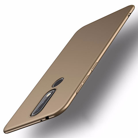 Custodia Plastica Rigida Cover Opaca M01 per Nokia X5 Oro