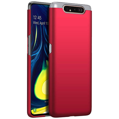 Custodia Plastica Rigida Cover Opaca M01 per Samsung Galaxy A80 Rosso