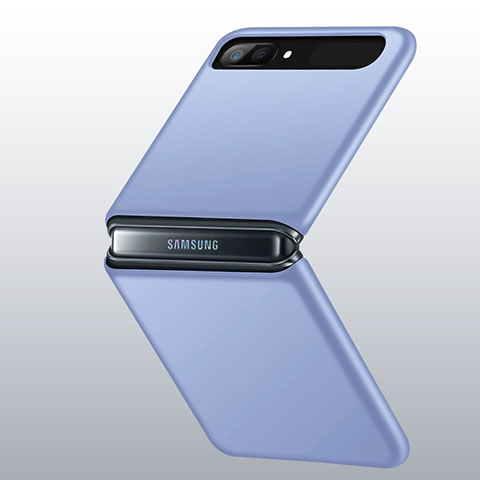 Custodia Plastica Rigida Cover Opaca M01 per Samsung Galaxy Z Flip Cielo Blu