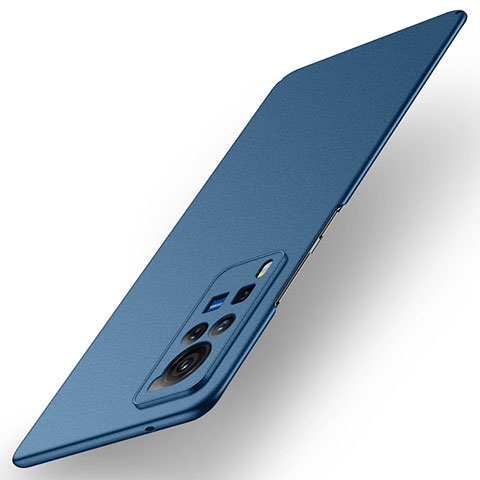 Custodia Plastica Rigida Cover Opaca M01 per Vivo X60 Pro 5G Blu