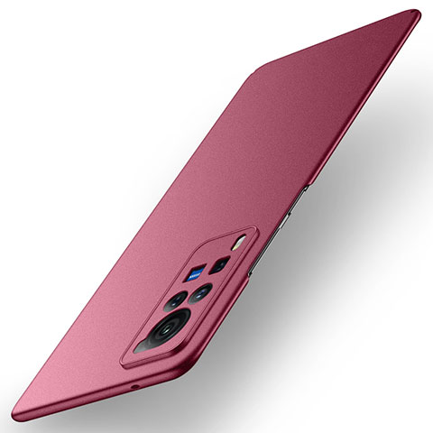 Custodia Plastica Rigida Cover Opaca M01 per Vivo X60 Pro 5G Rosso Rosa