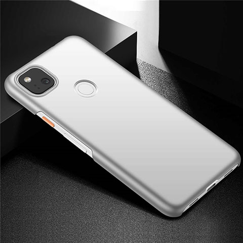 Custodia Plastica Rigida Cover Opaca M02 per Google Pixel 4a Argento