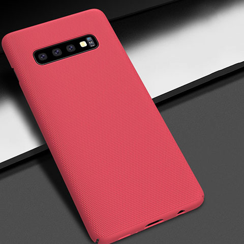 Custodia Plastica Rigida Cover Opaca M02 per Samsung Galaxy S10 Rosso